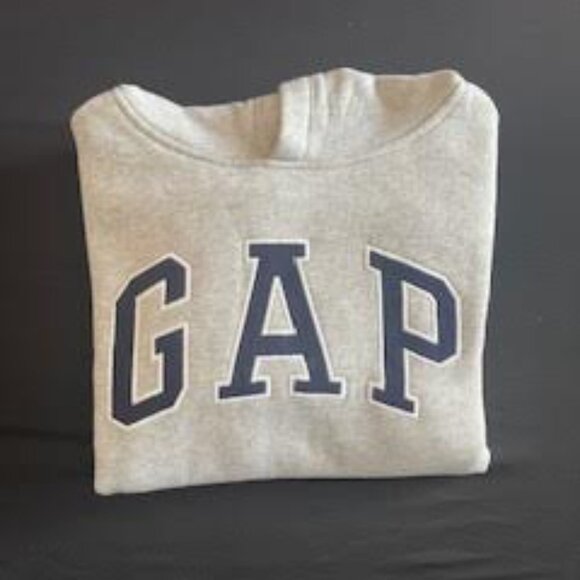 Kids GAP Vintage Soft Logo Hoodie Pull Over | Gray Heather | Size S (6–7) - Picture 5 of 5